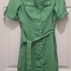 Boden Green Midi Shirtdress Size 8R
